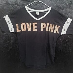 PINK Victoria's Secret sequin campus tee (HTF)